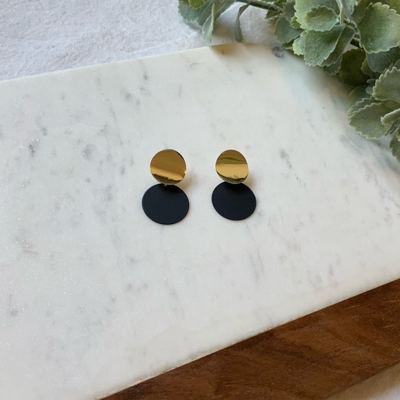 The Issa - Double Coin Drop Earrings - Picture 3 of 6